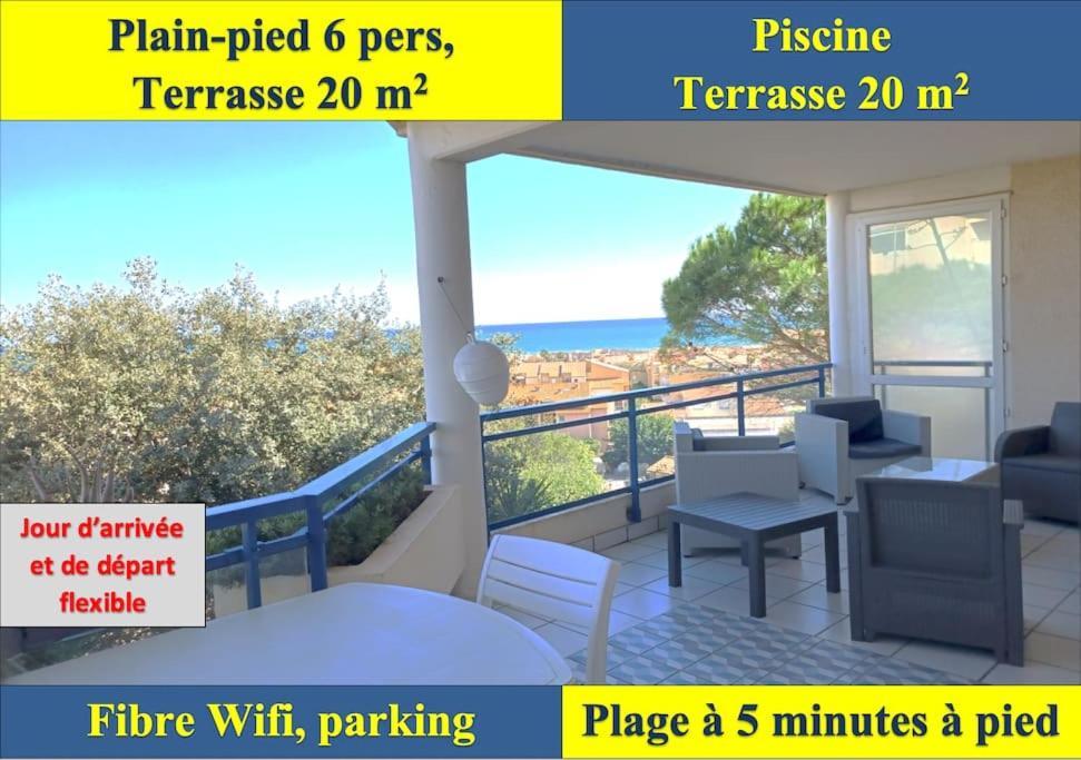 Plain-Pied, Terrasse, Piscine, Pleine Vue Mer, Plage A 6' A Pied, Parking, Wifi Флёри Экстерьер фото